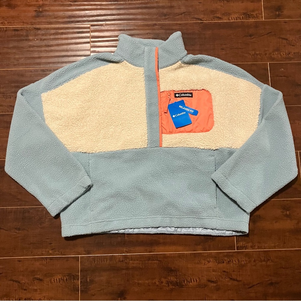 NWT Columbia Cropped Half Snap Fleece Pullover
